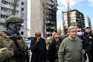 Bombardeos rusos en Kiev en plena visita del secretario general de la ONU