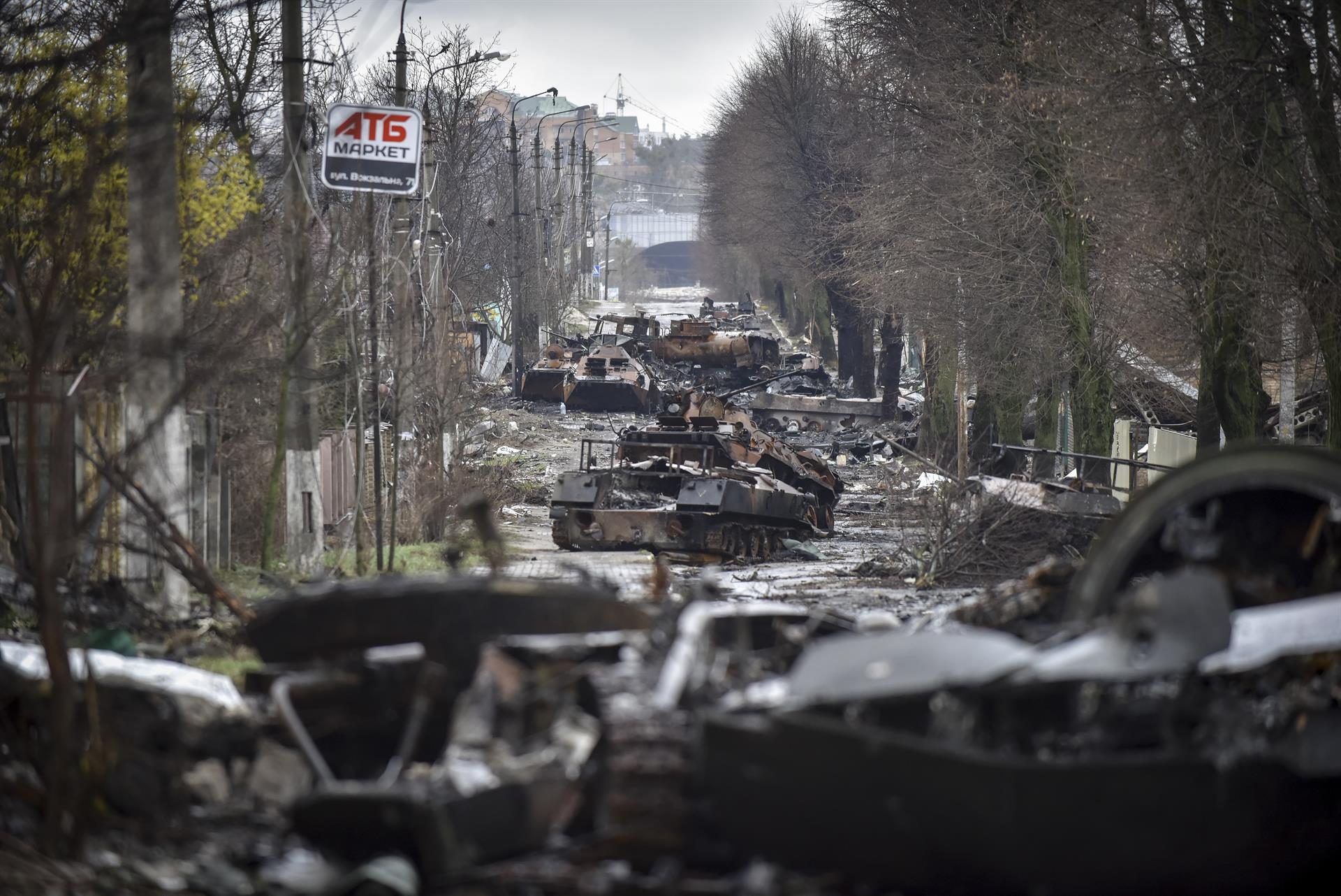 Rusia asegura que destruyó en Kiev tanques y vehículos blindados de Europa