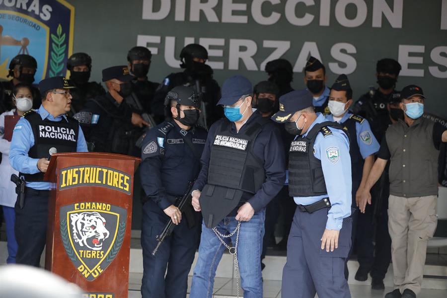 Redoblan seguridad en Honduras a pocas horas de extradición de Juan Orlando Hernández