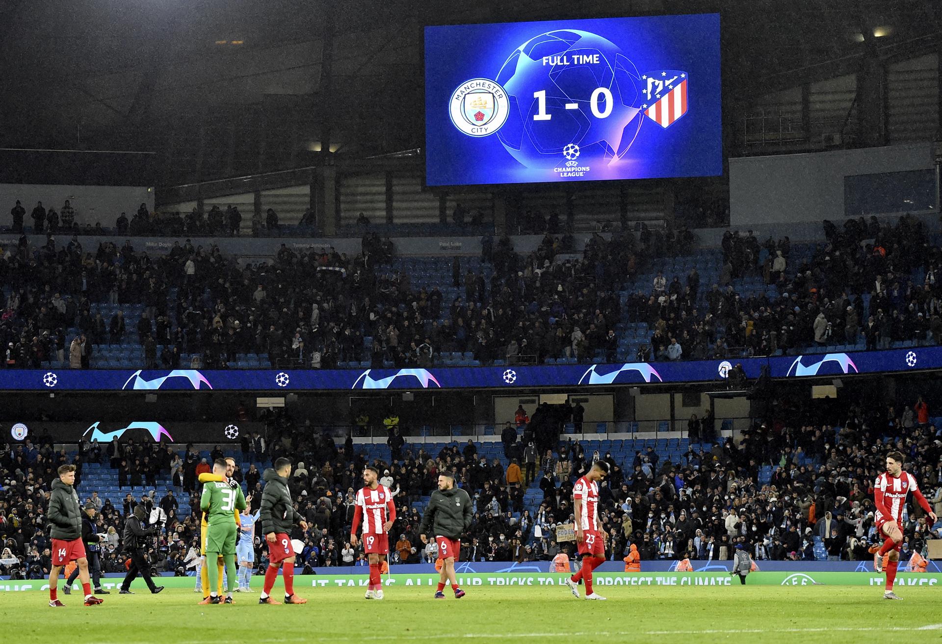 Uefa abre expediente a Atlético Madrid por incidentes ante Manchester City
