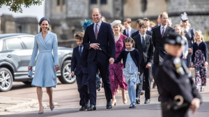 Los duques de Cambridge lideraron la comitiva real que participó del servicio de Pascua en Windsor