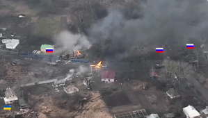 En VIDEO: La emboscada de un tanque ucraniano contra un convoy de blindados rusos