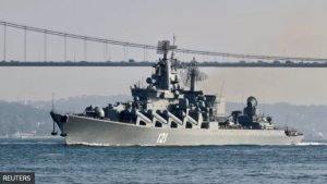 Las primeras IMÁGENES del buque ruso Moskva después del ataque que lo hundió
