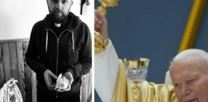 Soldados rusos robaron un cáliz de Juan Pablo II en un seminario católico de Kiev