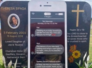 “Amaba su teléfono móvil”: Le hicieron una lápida en forma de iPhone para honrarla tras su muerte