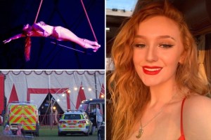 Vive de milagro: Trapecista circense se rompió el cuello al caer más de cinco metros durante show