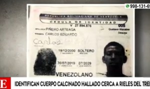 Encuentran el cadáver carbonizado de un venezolano en los rieles de un tren en Perú