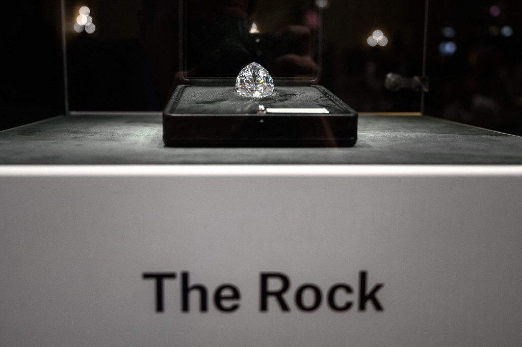 “The Rock”, el diamante blanco más grande jamás subastado no alcanza el récord esperado
