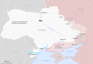 Cómo ha cambiado el mapa de Ucrania luego de tres meses del inicio de la invasión rusa