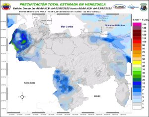 Inameh prevé lluvias de intensidad variable en varios estados de Venezuela #2May