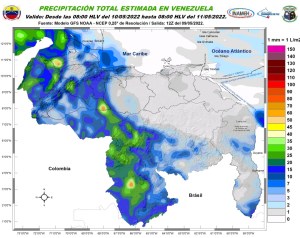 Inameh pronosticó nubosidad y lluvias en varios estados de Venezuela #10May