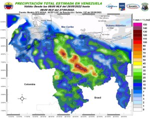 Gran parte de Venezuela espera fuertes lluvias durante este #26May, según el Inameh