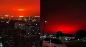 EN FOTOS: el cielo se tiñó de rojo en una ciudad china y el pánico se apoderó de la población