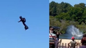 Cae desde más de 15 metros cuando volaba con un “jetpack” que él mismo inventó (VIDEO)
