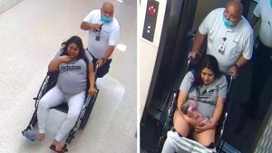 No llegó a tiempo: “Se le salió” el bebé en el ascensor de un hospital de Dallas (VIDEO)