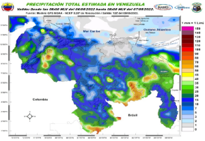 Inameh prevé nubosidad e intensas lluvias en varios estados de Venezuela #6May