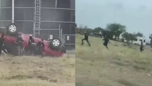 Migrantes y coyotes escapan de un dramático accidente en Texas (VIDEO)