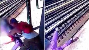 Imágenes sensibles: Impactante momento en que un sujeto lanza a una mujer a las vías del metro en Nueva York