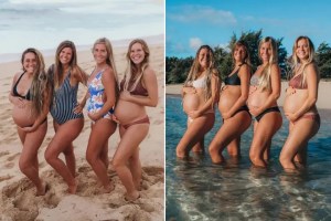 Cuatro amigas en EEUU quedaron embarazadas al mismo tiempo… ¡dos veces!