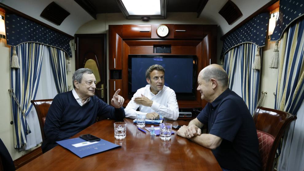 Macron, Scholz y Draghi llegan a Kiev para reunirse con Zelenski por primera vez desde el inicio de la invasión