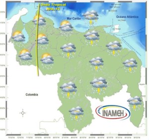 Inameh prevé lluvias, vientos y actividad eléctrica en gran parte del país este #28Jun