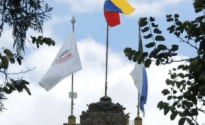 El irrespeto del chavismo: Jehyson Guzmán izó una bandera con su nombre en el Palacio de Gobierno de Mérida