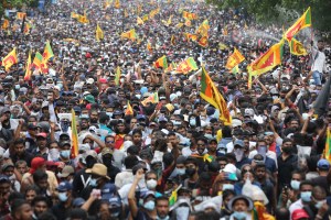 La Unión Europea pide una transición pacífica en Sri Lanka tras protesta multitudinaria