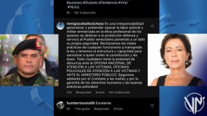 El chavismo le contesta a Valentina Quintero por su dura crítica a “la matraca” policial (Captura)