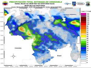 Inameh prevé lluvias de intensidad variable en algunos estados de Venezuela #3Jul