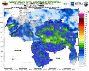 Inameh prevé lluvias y chubascos en distintas áreas de Venezuela #20Jul