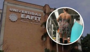Mujer fue sorprendida grabando video XXX en la universidad privada EAFIT