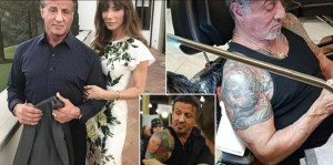 Tenía la cara de su esposa tatuada y decidió “cubrirla”: el insólito resultado en el brazo de Sylvester Stallone (FOTO)