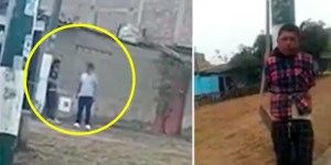 Padre furioso en Perú golpeó y ató a un poste a un hombre por tocar inapropiadamente a su hija