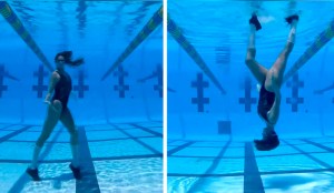¡Espectacular! Campeona rusa de nado sincronizado baila el “moonwalk”… bajo el agua (VIDEO)