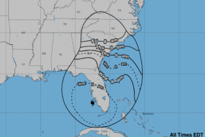 ¿Dónde y cuándo va a tocar tierra el huracán Ian en Florida?