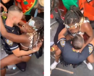 ¡Bailar y proteger! Escandalosa imágenes de policías de Nueva York perreando en un desfile desata polémica