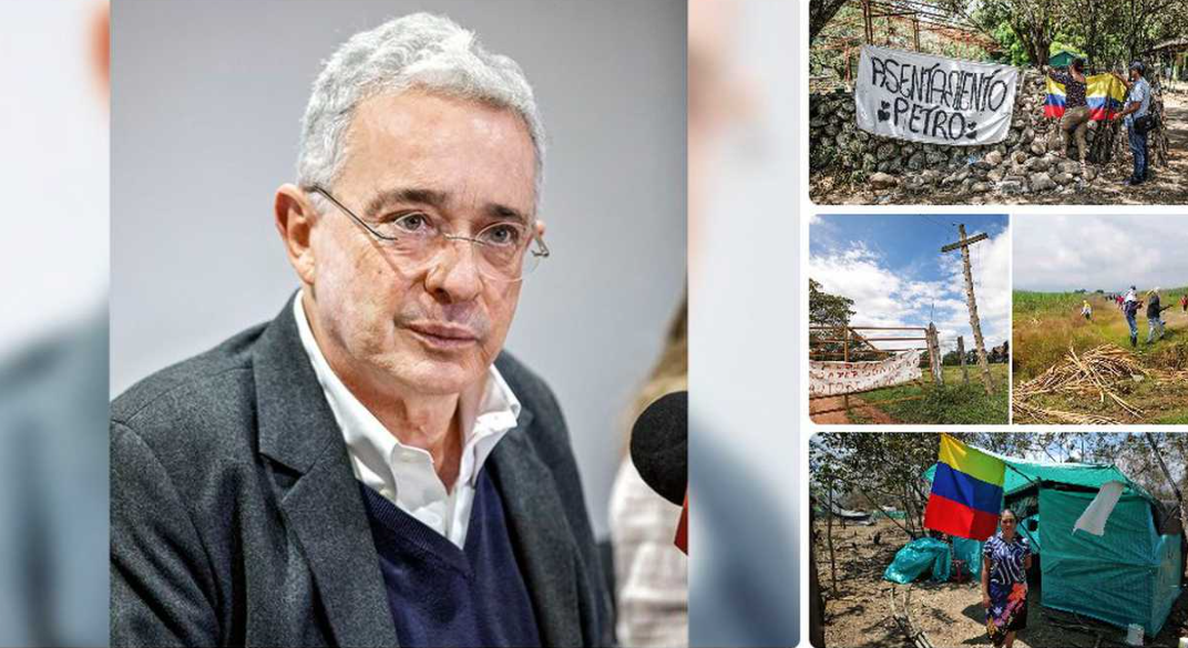 Uribe hizo grave advertencia sobre las invasiones de tierras en Colombia
