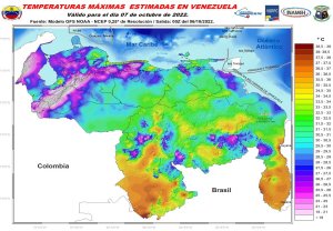 El estado del tiempo en Venezuela este #7Oct, según Inameh