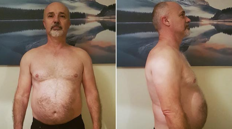 Un abuelo experimenta una impactante transformación corporal en solo un año