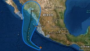 Orlene se convierte en huracán categoría 1 frente a las costas mexicanas