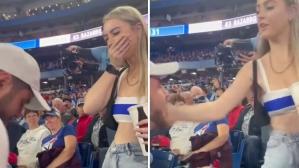 VIRAL: le pidió matrimonio a su novia en un juego de la MLB y captaron EN VIDEO la inesperada reacción