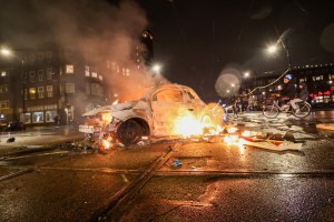 Disturbios en varias ciudades de Países Bajos tras victoria de Marruecos ante Bélgica (Fotos)