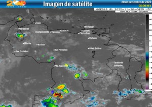 Inameh prevé nubosidad y lluvias en algunos estados de Venezuela este #20Nov