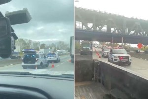 Pintor cayó de un puente sobre autopista y murió arrollado por vehículo en Nueva York