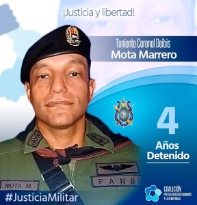 Cidh insta al Estado venezolano a tomar medidas a favor del Teniente Coronel Deibis Mota Marrero