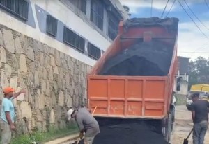 Más de 300 toneladas de asfalto aplicarán en el Paseo “Los Burros” del municipio Los Salias