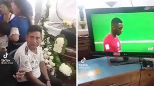 VIDEO: en pleno funeral, ecuatorianos disfrutaron del debut de su selección en Qatar 2022