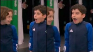 La emotiva reacción de un niño tras ser saludado por Cristiano Ronaldo (VIDEO)