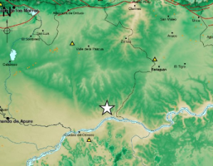 Sismo de magnitud 4,1 sacude a Caicara del Orinoco