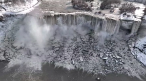 Las impactantes IMÁGENES de las cataratas del Niágara semi congeladas por la ola de frío